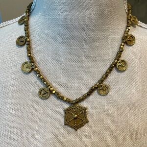 Gold Coin Pendant Necklace